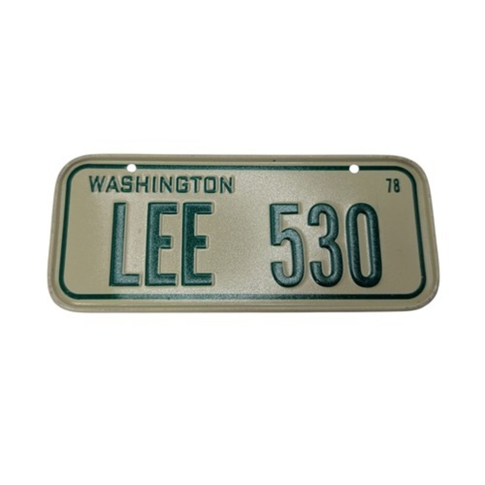 1978 Wheaties Cereal Washington State Metal Mini Bike License Plate LEE530